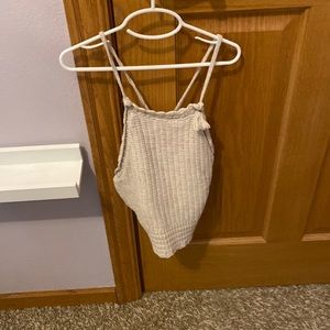 Hollister tank top cream knit